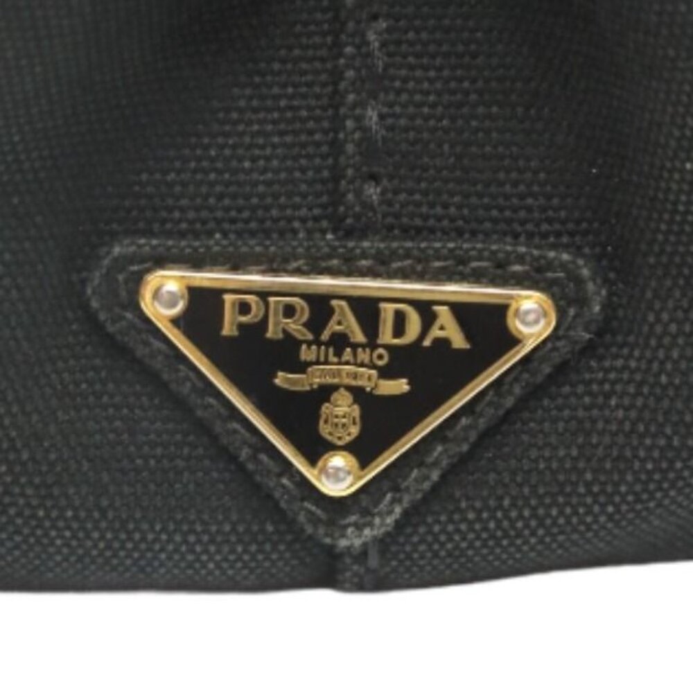 Prada 1 Bg439 Tote Bag Canapa Mini Tote Bag Black - Picture 13 of 15